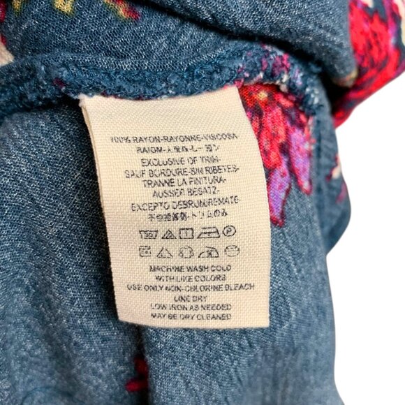 Free People Floral Print Rayon‎ Bohemian Tunic - Picture 5 of 8